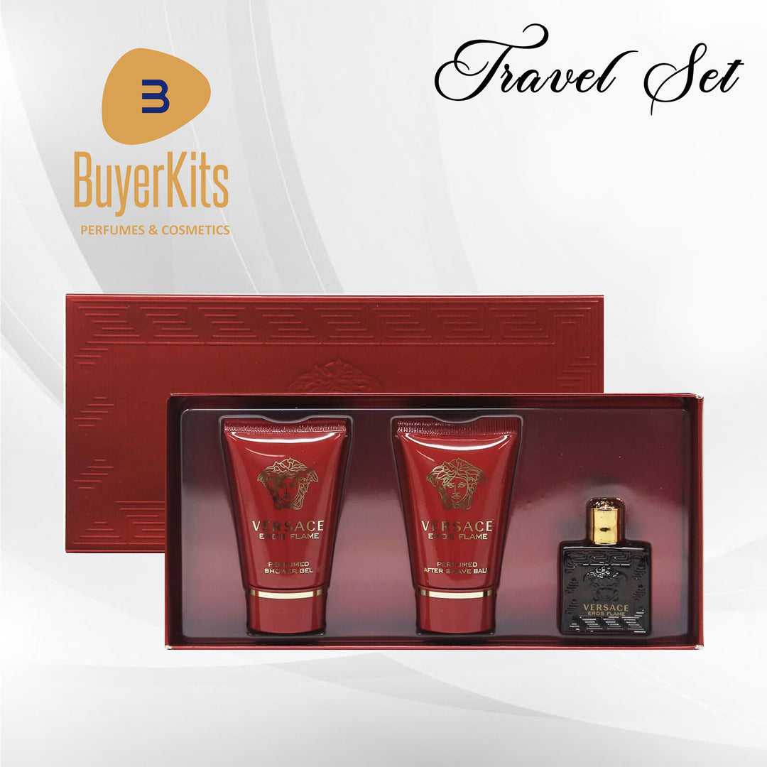 VERSACE EROS FLAME FOR MEN TRAVEL SET 3PCS