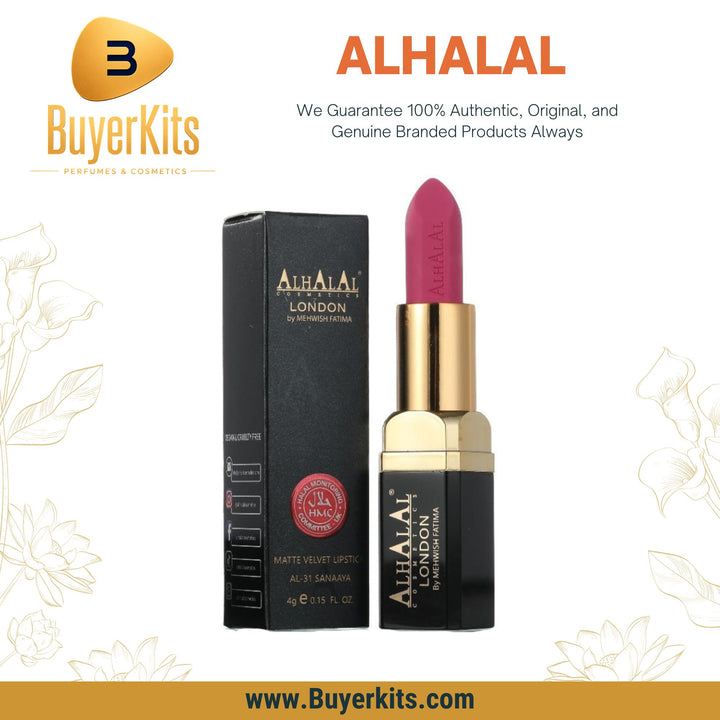 ALHALAL COSMETICS SANAAYA MATTE VELVET LIPSTICK 4G AL-31