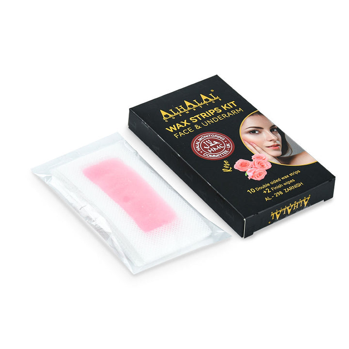 ALHALAL COSMETICS ZARNISH FACE & UNDERARM WAX STRIP (AL-298 /ROSE)