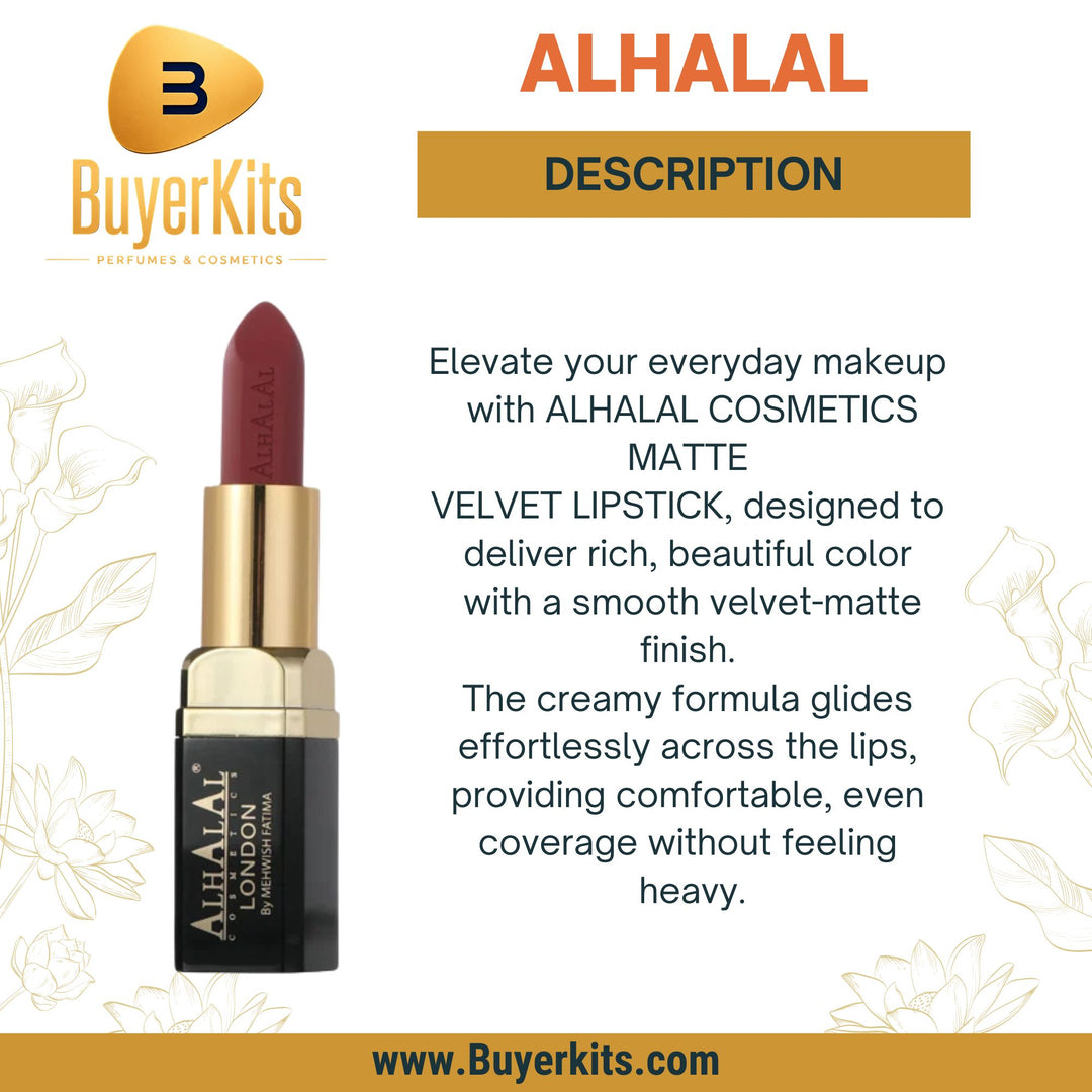 ALHALAL COSMETICS AROOSHA MATTE VELVET LIPSTICK 4G AL-06