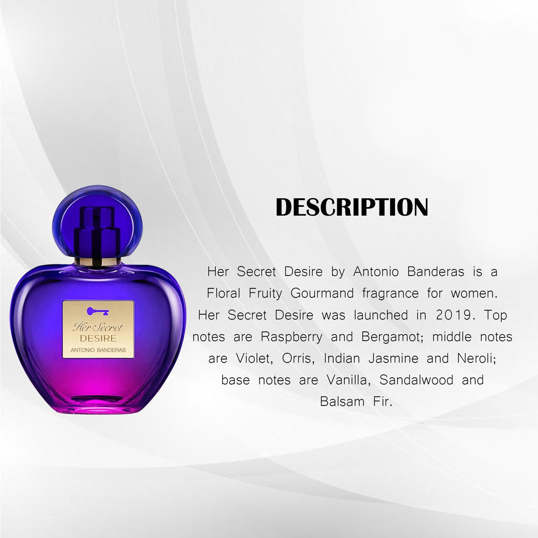 ANTONIO BANDERAS HER SECRET DESIRE EDT 80ML TESTER