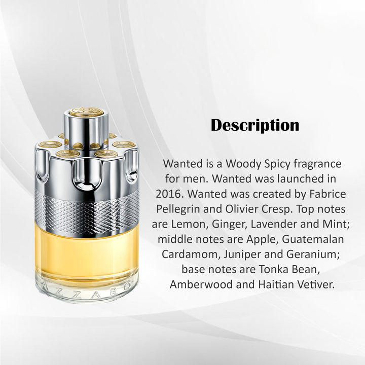 Azzaro Wanted Edt 100ml Tester Pack