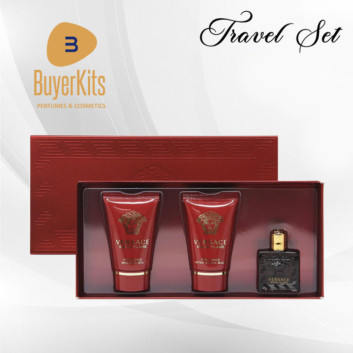 VERSACE EROS FLAME FOR MEN TRAVEL SET 3PCS