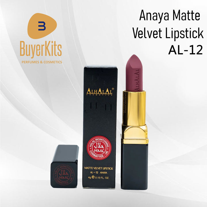 ALHALAL COSMETICS ANAYA MATTE VELVET LIPSTICK 4G AL-12