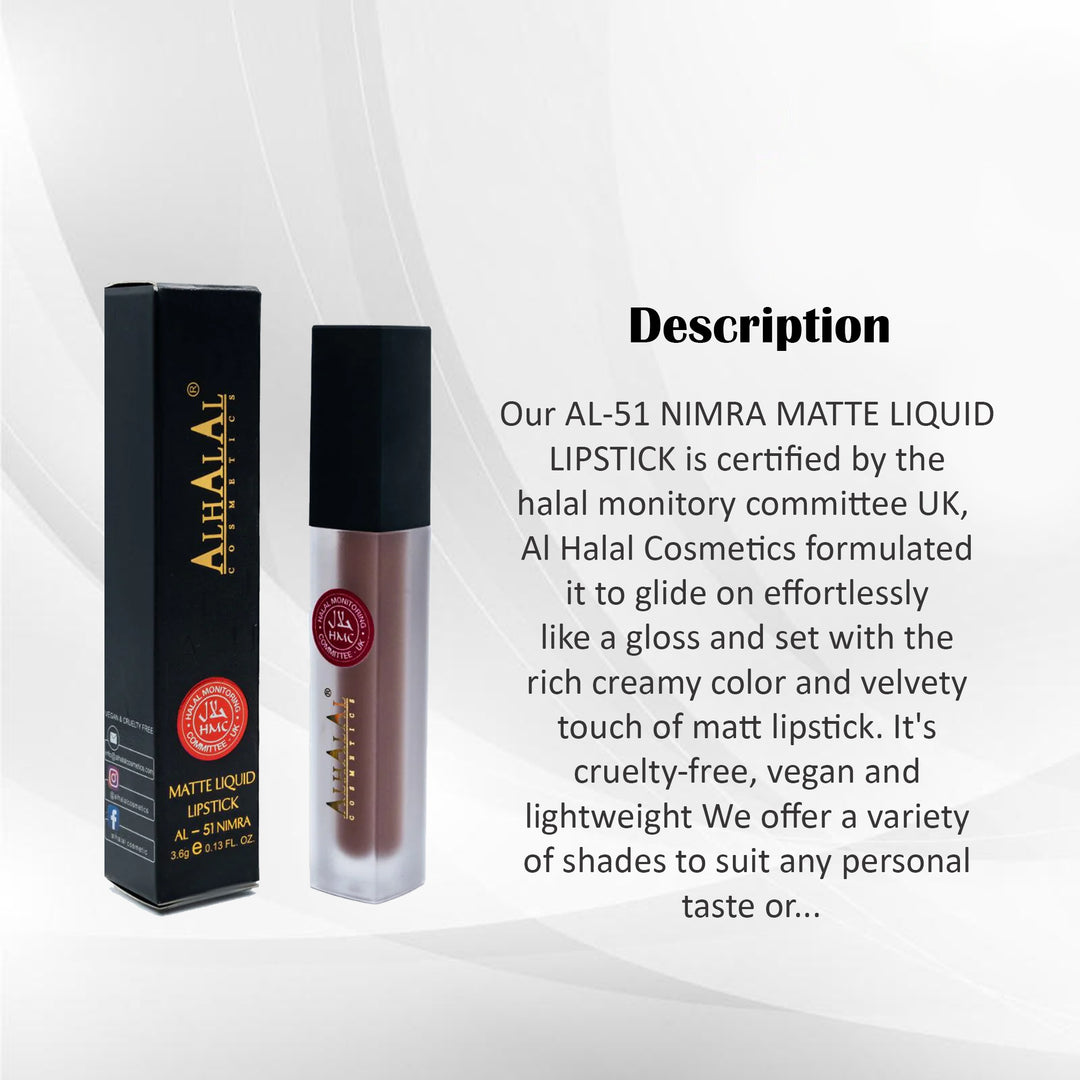 ALHALAL NIMRA MATTE LIQUID LIPSTICK 3.6G (AL-51)