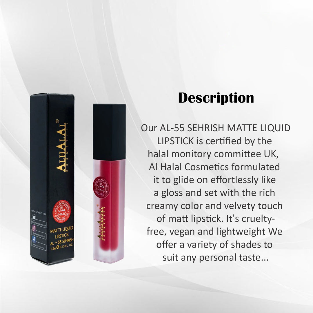 ALHALAL COSMETICS ZUBIA MATTE LIQUID LIPSTICK 3.6G(AL-55)