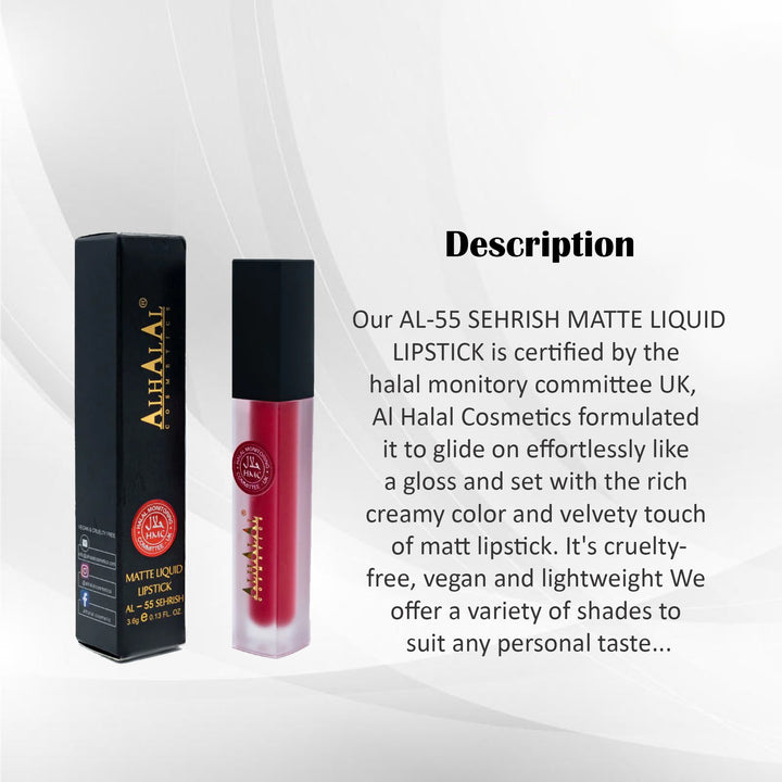 ALHALAL COSMETICS ZUBIA MATTE LIQUID LIPSTICK 3.6G(AL-55)