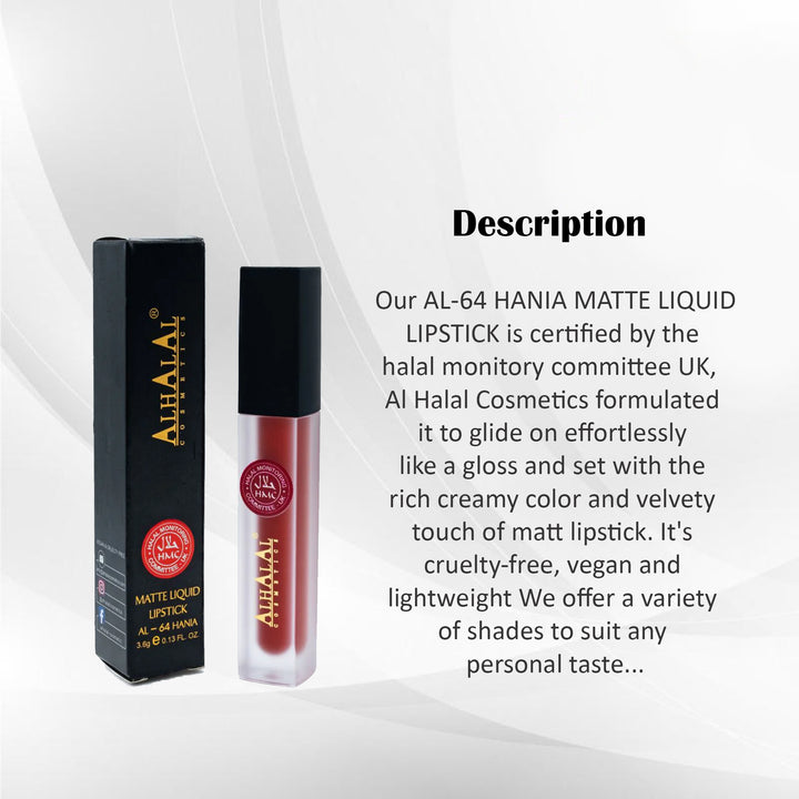 ALHALAL COSMETICS HANIA MATTE LIQUID LIPSTICK 3.6G (AL-64)