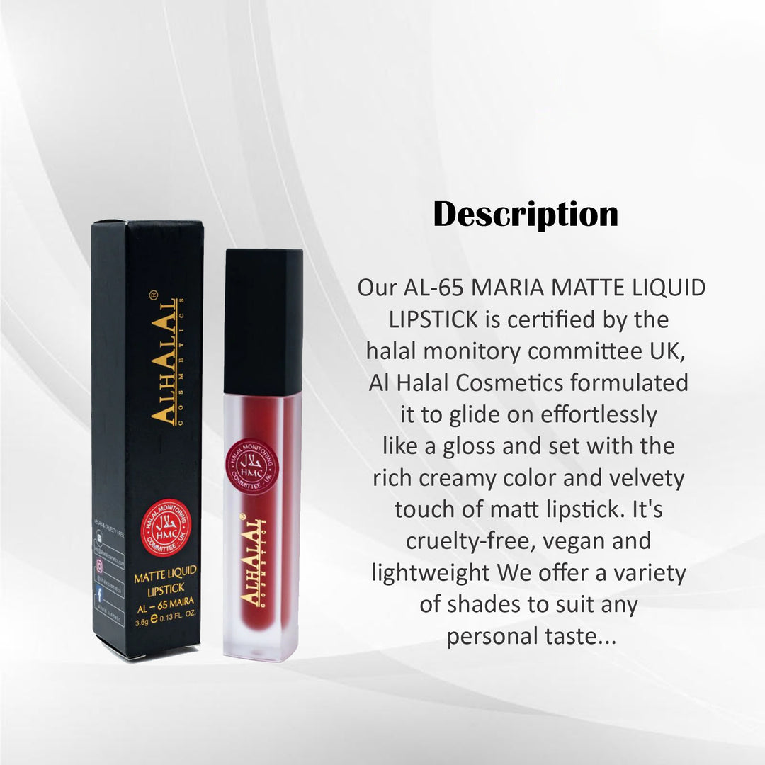 ALHALAL COSMETICS MARIA MATTE LIQUID LIPSTICK 3.6G (AL-65)