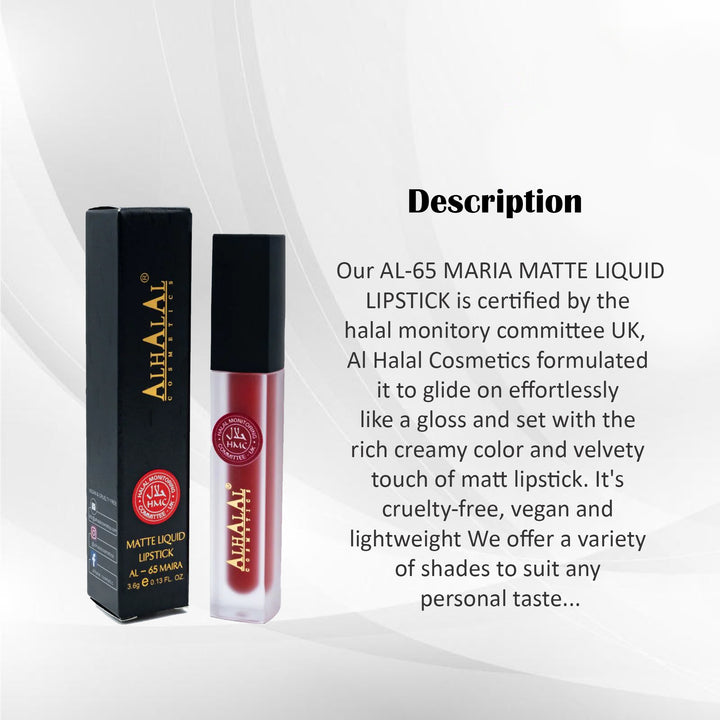 ALHALAL COSMETICS MARIA MATTE LIQUID LIPSTICK 3.6G (AL-65)