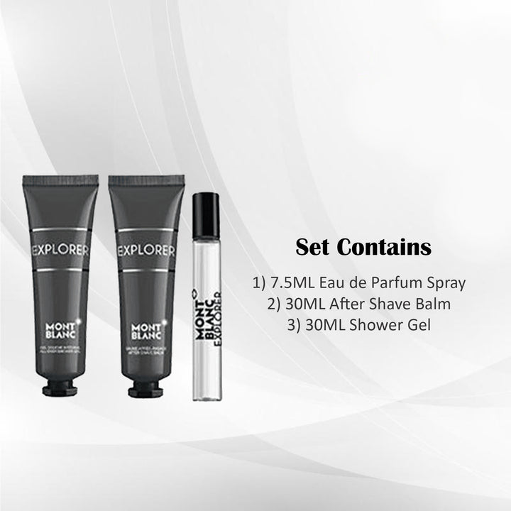 MONT BLANC EXPLORER EDP TRAVEL SET 3PCS