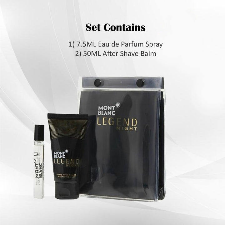 MONT BLANC LEGEND NIGHT EDP TRAVEL SET 2PCS