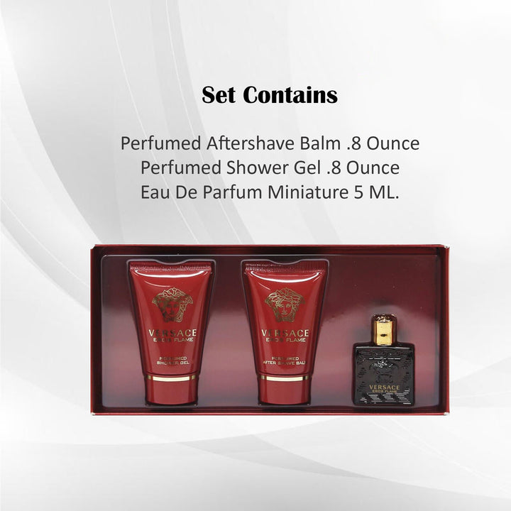 VERSACE EROS FLAME FOR MEN TRAVEL SET 3PCS