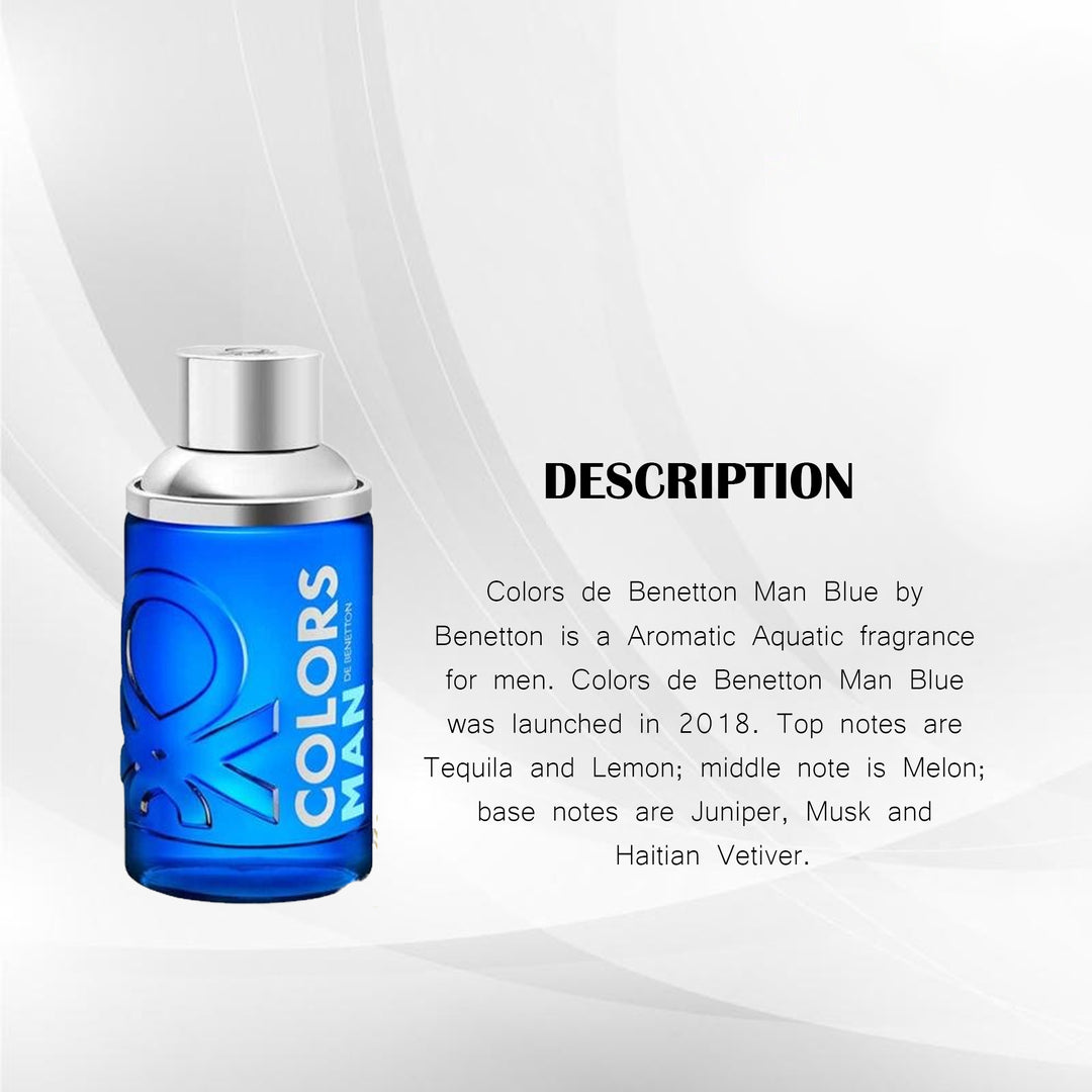 COLOURS DE BENETTON MAN BLUE EDT 100ML TESTER PACK