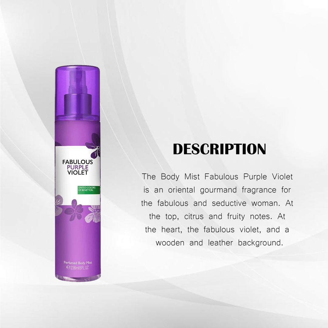 BENETTON FABULOUS PURPLE VIOLET BODY MIST 236ML