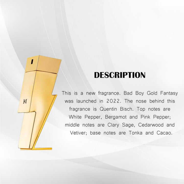 CAROLINA HERRERA BAD BOY GOLD FANTASY EDT 100ML