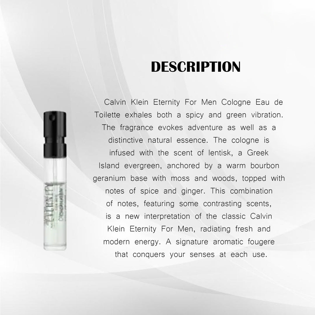 CALVIN KLEIN ETERNITY MEN COLOGNE EDT 1.2ML VIAL PERFUME