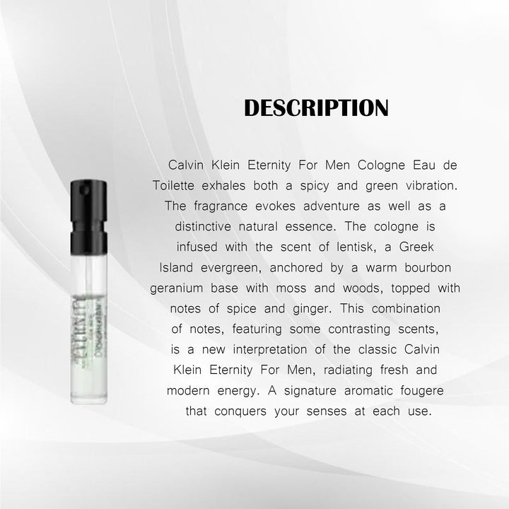 CALVIN KLEIN ETERNITY MEN COLOGNE EDT 1.2ML VIAL PERFUME