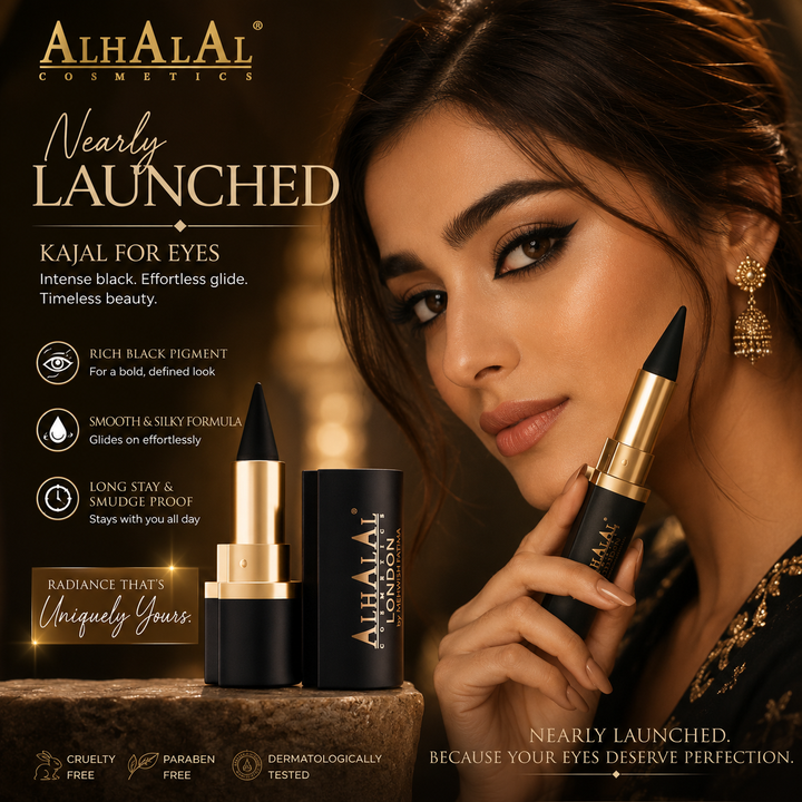 ALHALAL COSMETICS SMOOTH KAJAL EYELINER – INTENSE BLACK EYE PENCIL FOR BEAUTIFUL EYE DEFINITION