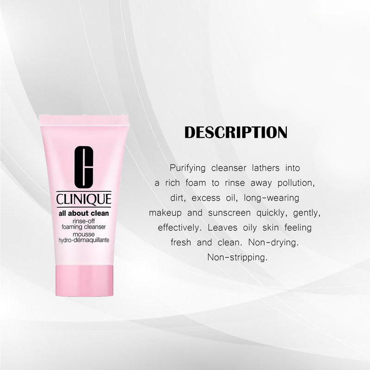 CLINIQUE ALL ABOUT CLEAN RINSE OFF FOAMING CLEANSER 30ML