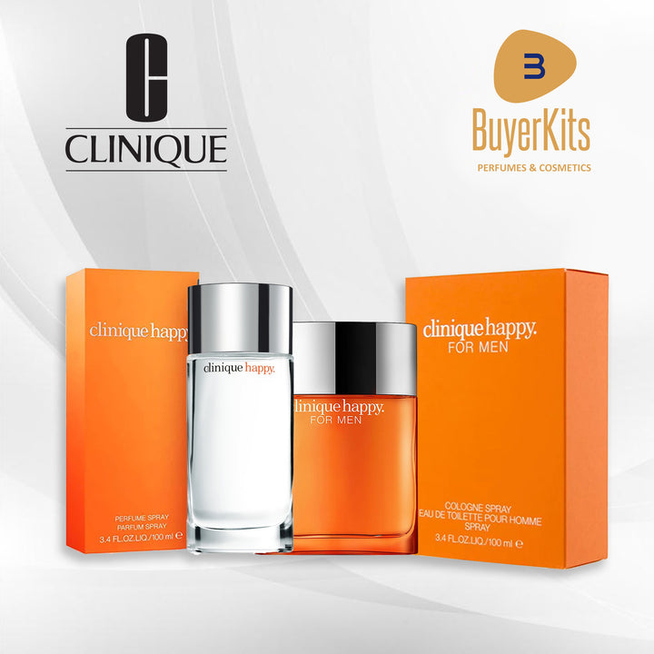 CLINIQUE HAPPY MEN & WOMEN RETAIL PACKAGING 100ML COMBO SET