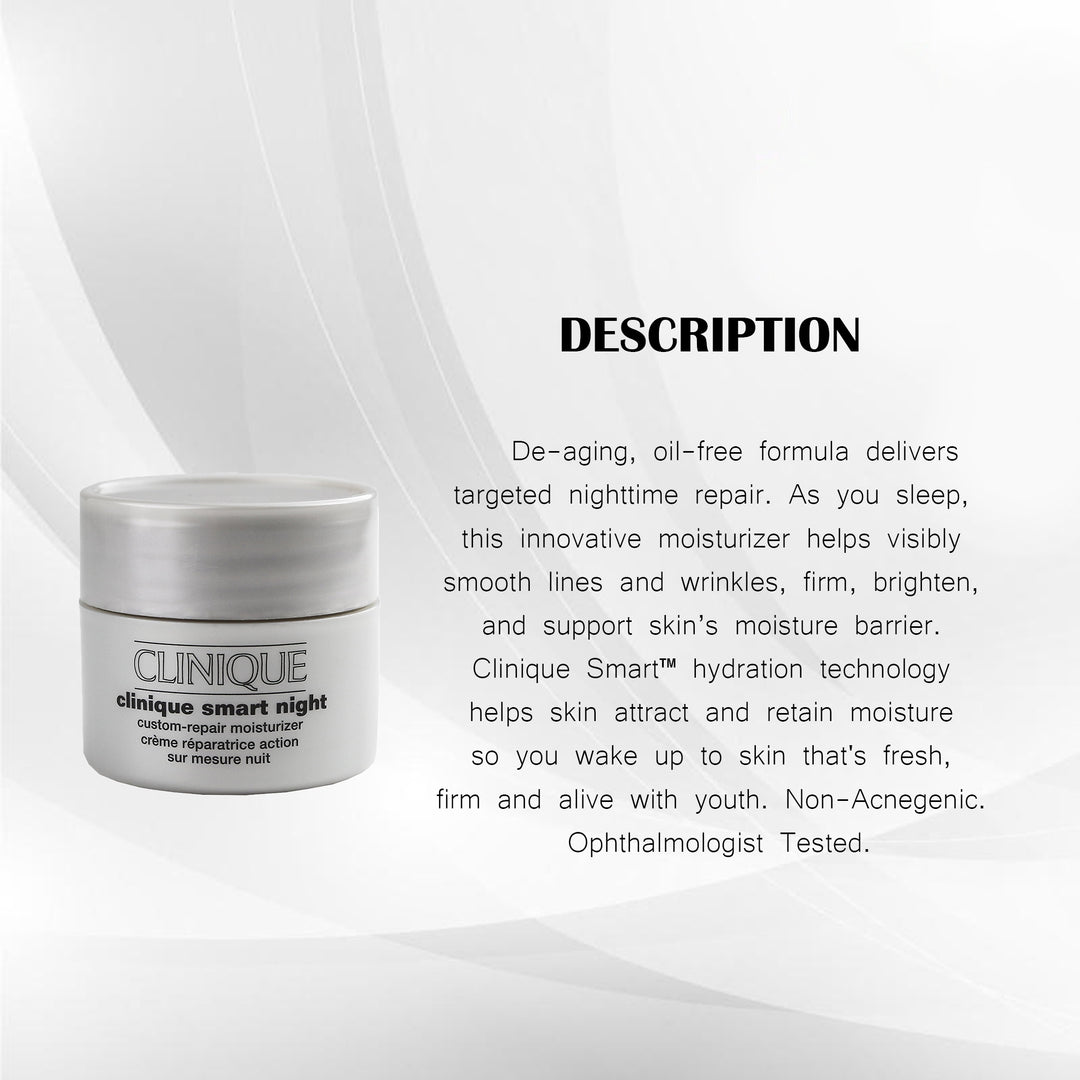 CLINIQUE SMART NIGHT CUSTOM REPAIR MOISTURIZER 15ML-2PCS