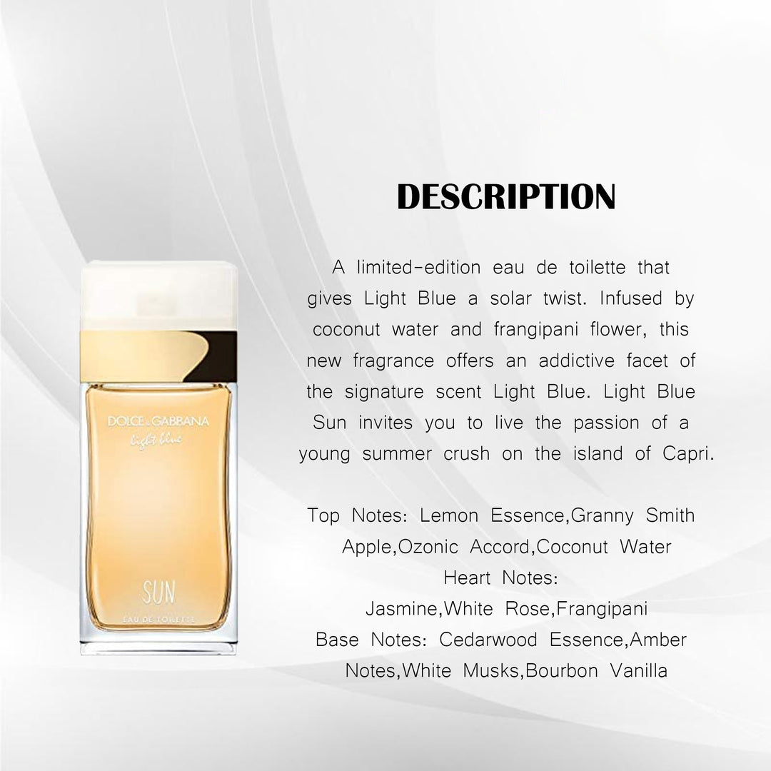 D&G LIGHT BLUE SUN EDT 100ML