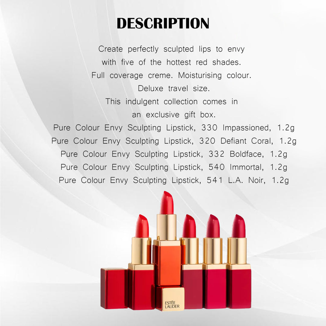 ESTEE LAUDER MINI REDS LIPSTICK SET 1.2G -5PCS