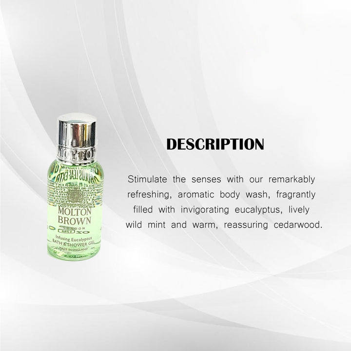 MOLTON BROWN BATH AND SHOWER GEL INFUSING EUCALYPTUS 30ML