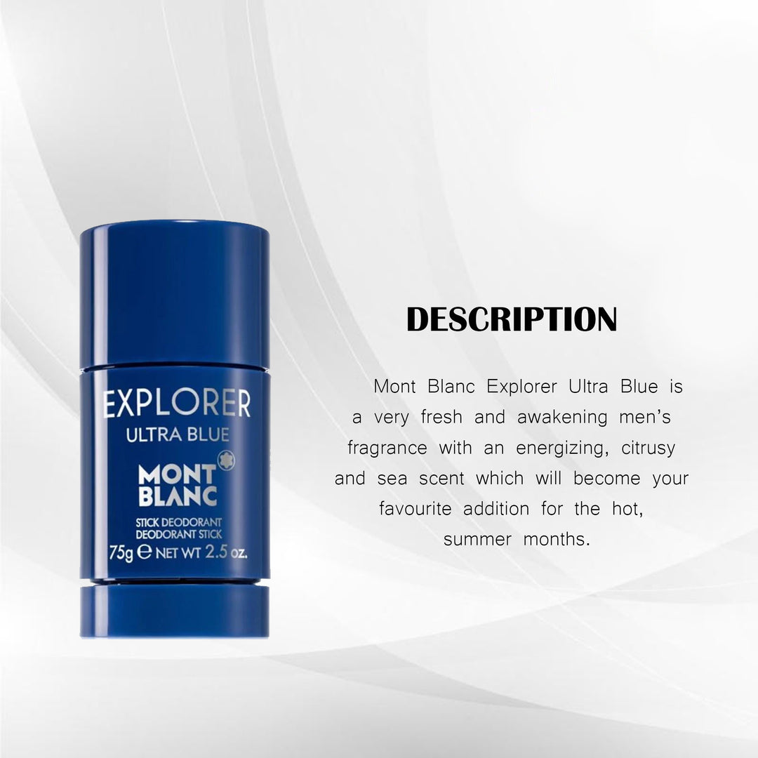 MONT BLANC EXPLORER ULTRA BLUE DEODORANT STICK 75G