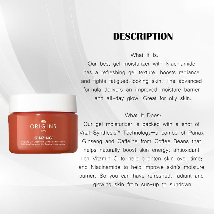 ORIGINS GINZING ENERGIZING GEL CREAM 30ML