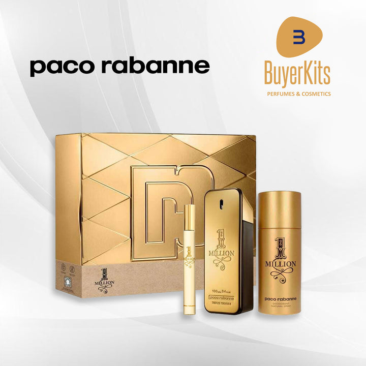 PACO RABANNE 1 MILLION EDT 3PCS PERFUME SET