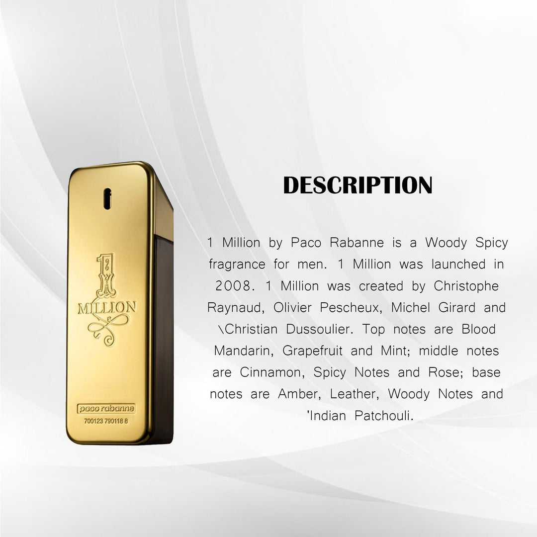 PACO RABANNE 1 MILLION EDT FOR MEN 100ML TESTER