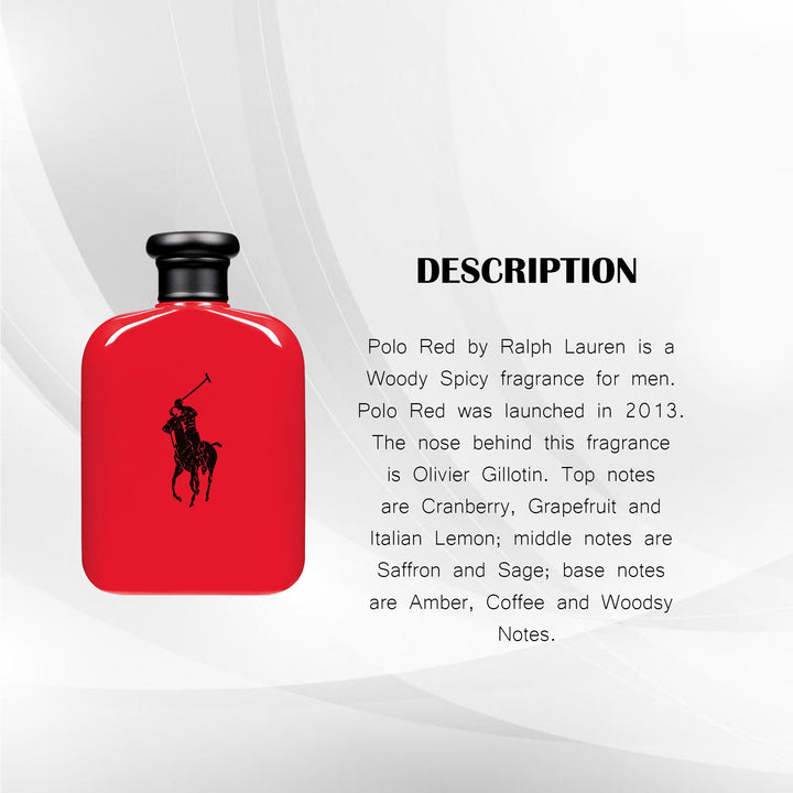 RALPH LAUREN POLO RED EDT 125ML UNBOXED