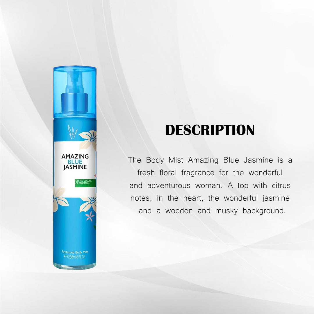 BENETTON AMAZING BLUE JASMINE BODY MIST 236ML